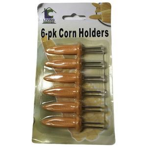 LIVING CONCEPTS 6-PK Corn Holders/Skewers